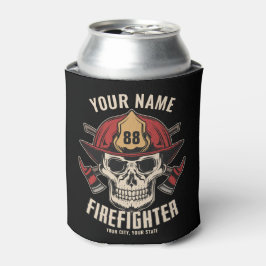 Personalized Firefighter Skull Fireman Fire Dept Dosenkühler