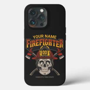Personalized Fireman Skull Helmet Achse Firefighte Case-Mate iPhone Hülle