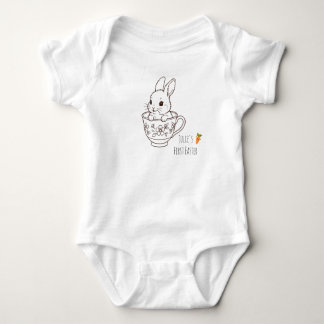 Personalized First Easter Bunny Baby Strampler