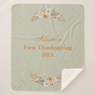 Personalized First Thanksgiving Sherpadecke