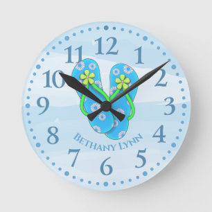 Personalized Flip flop Wall Clock Runde Wanduhr