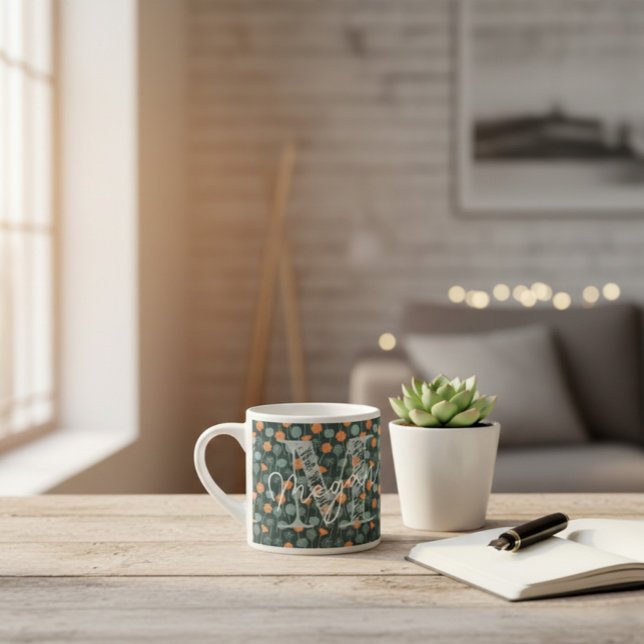 Personalized Floral Coffee Mini Mug Espressotasse (Von Creator hochgeladen)