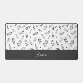 Personalized Floral Design Desk Mat 