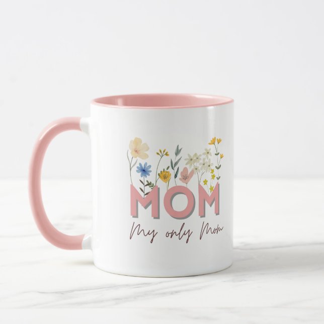 Personalized Floral Mom Mug . Tasse (Links)