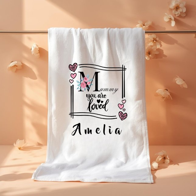 Personalized Floral Mommy Bath Towel Badehandtuch (Von Creator hochgeladen)