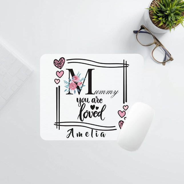 Personalized Floral Mommy Mousepad (Von Creator hochgeladen)