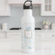 Personalized Floral Monogram Water Bottle