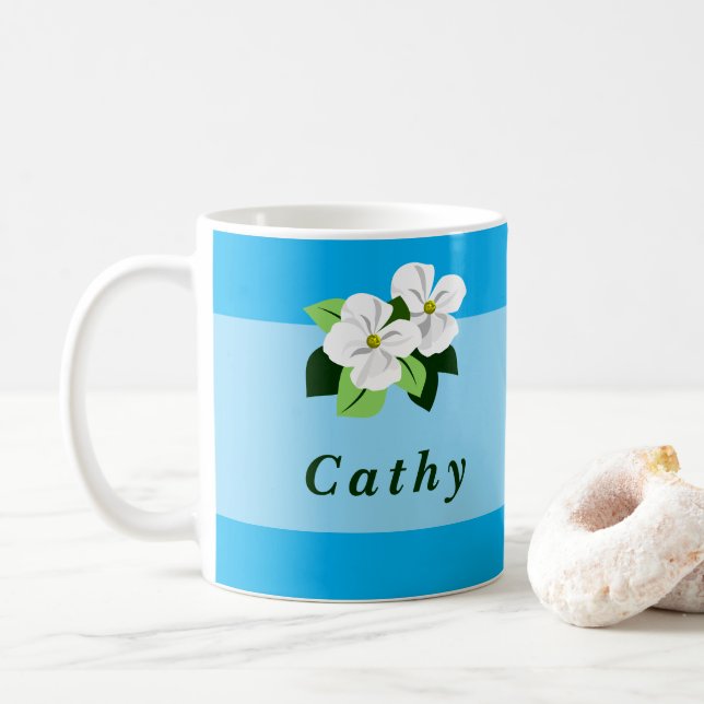 Personalized Floral Mug Kaffeetasse (Mit Donut)