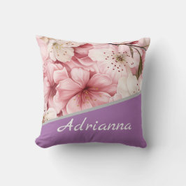 Personalized Floral Name Kissen