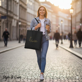 Personalized Floral Name Tote Bag for Everyday Use Tasche