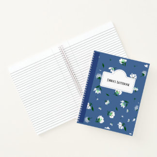 Personalized Floral Notebook Notizbuch