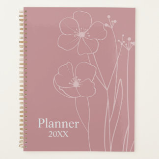 Personalized Floral Planner Planer