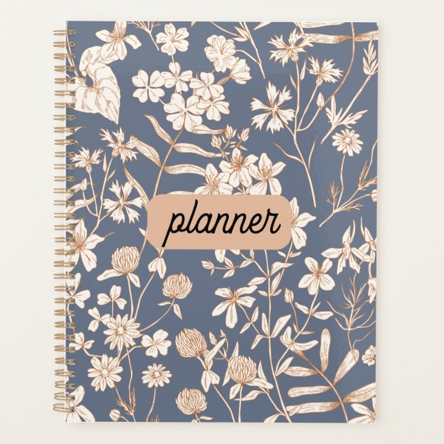 Personalized Floral Planner Planer (Vorderseite)