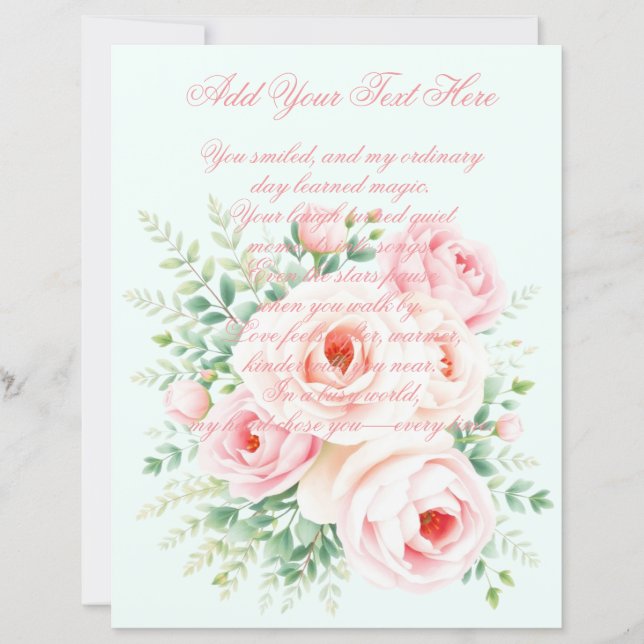 Personalized Floral Scrapbook Paper (Vorderseite)