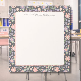Personalized Floral Teacher Notepad Notizblock
