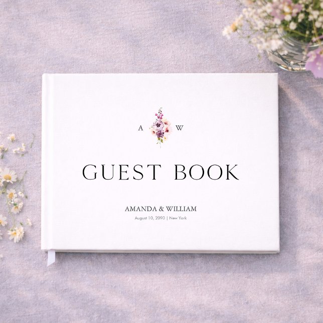 Personalized Floral Wedding Guest Book Gästebuch (Von Creator hochgeladen)