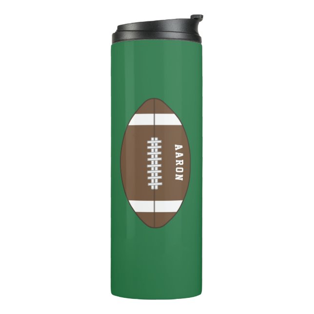 Personalized Football Coffee Mug Travel Tumbler  Thermosbecher (Nach links gedreht)