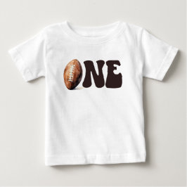 Personalized Football First Year Down Birthday  Baby T-shirt