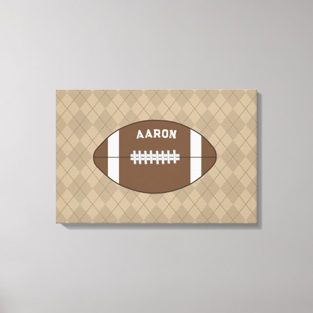 Personalized Football Wall Art Decor Leinwanddruck (Vorderseite)