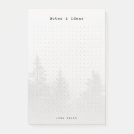 Personalized Forest Dot Grid Post-it Klebezettel