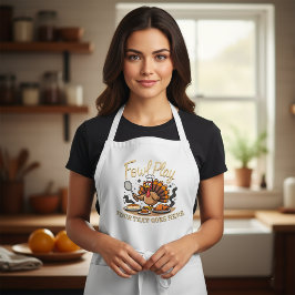 Personalized "Fowl Play" Funny Thanksgiving Schürze