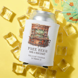 Personalized Free Beer Adult Birthday Any Age Dosenkühler