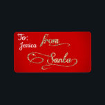 Personalized From Santa Christmas Adressaufkleber<br><div class="desc">Sometimes we have to be the physical helper for Santa! Personalized stickers from Santa will surely make this easier! Don't just say it...  Prove it with a visual mark on your children's presents from Santa himself! Surely a Best Mom ever move! Merry Christmas!</div>