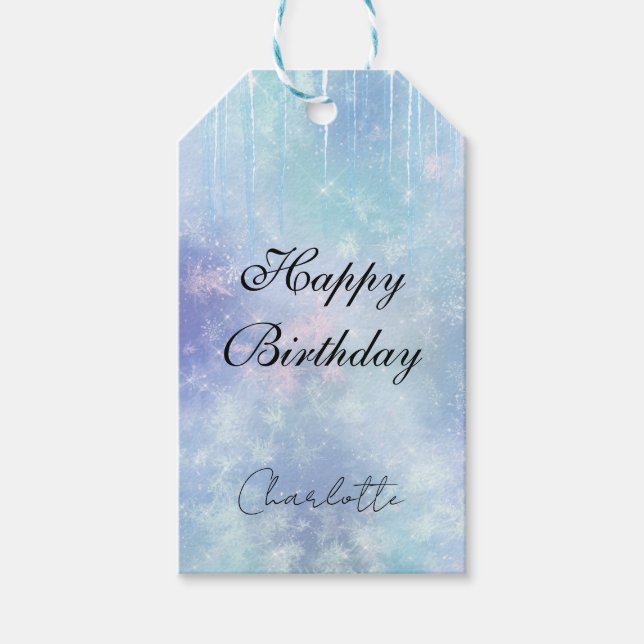 Personalized Frozen Icicles Geschenkanhänger (Vorderseite)