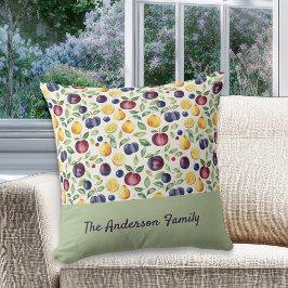 Personalized Fruits and Leaves Pattern Kissen