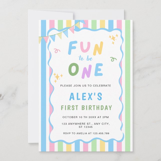Personalized Fun to Be One Einladung (Vorderseite)