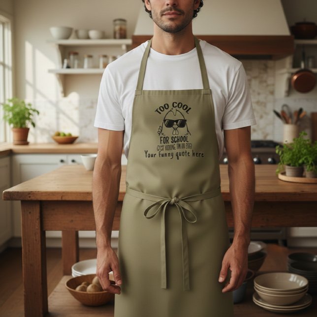 Personalized Funny Apron Too Cool for School Schürze (Von Creator hochgeladen)