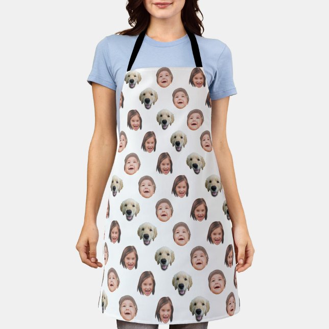 Personalized Funny Baby Kids Family Face 3 Photos Schürze (Von Creator hochgeladen)