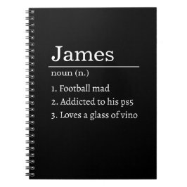 Personalized Funny Dictionary Definition Black  Notizblock