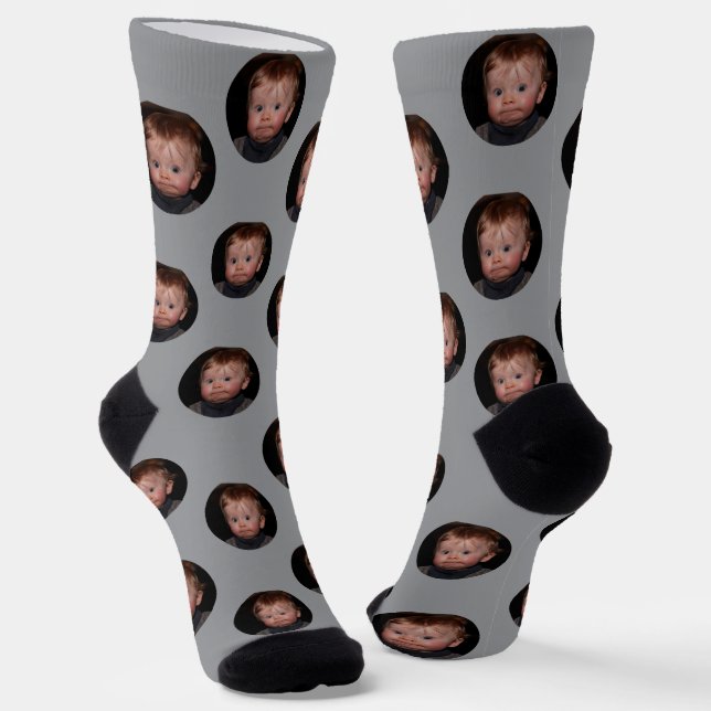 Personalized Funny Face Photo  Socken (Gewinkelt)