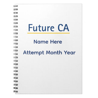 Personalized Future CA Notebook – Custom Name Exam Notizblock