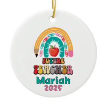 Personalized Future Teacher Christmas Ornament