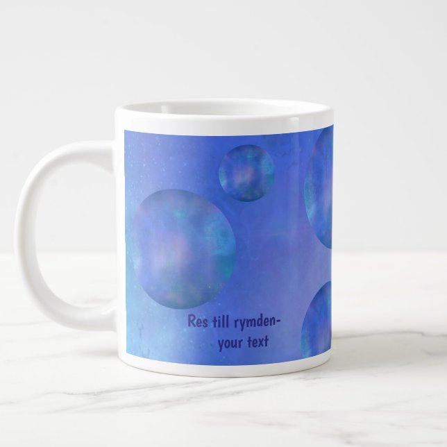 Personalized Galaxy Space Nebula Art - Custom text Jumbo-Tasse (Links)