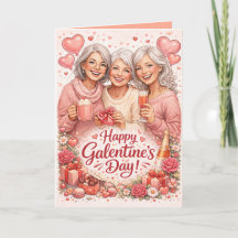 Personalized Galentine's Day Greeting Card