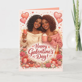 Personalized Galentine's Day Greeting Card Karte