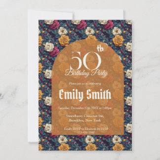 Personalized Gardenias Floral Birthday Present Einladung