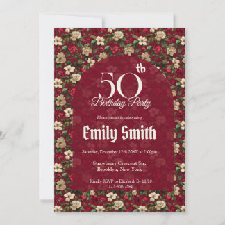 Personalized Gardenias Inspired Wife’S Birthday Einladung