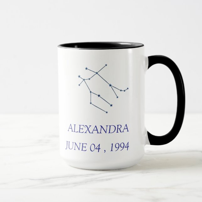 Personalized Gemini Constellation Mug - Custom Zod (Droite)