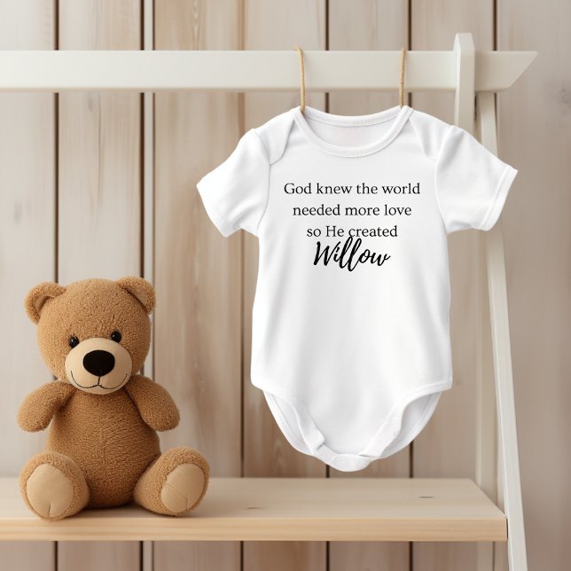 Personalized Genesis Chapter One Baby Bodysuit Baby Strampler (Personalized Christian and biblical baby bodysuit. )