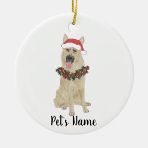 Personalized German Shepherd (Black & Tan) Keramik Ornament