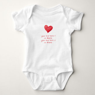 Personalized Gift with own Message, DIY Heart Baby Strampler