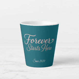 Personalized gift with the date the relationship  milchtasse