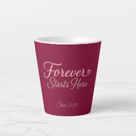 Personalized gift with the date the relationship  milchtasse