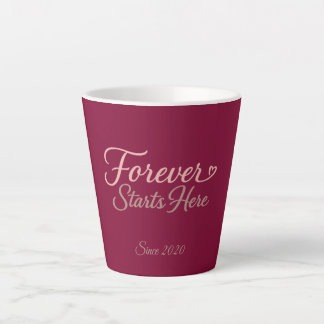 Personalized gift with the date the relationship  milchtasse