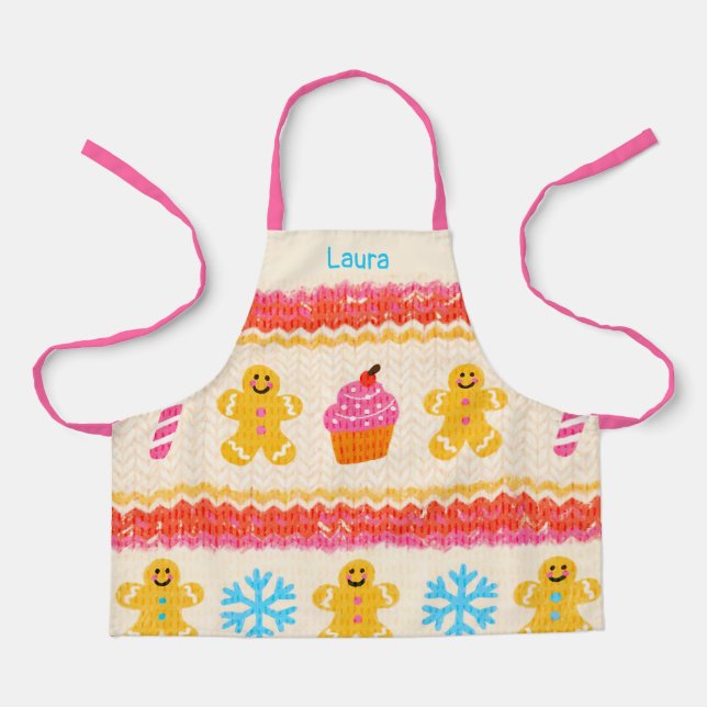 Personalized Gingerbread Baking Apron Schürze (Vorderseite)