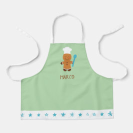 Personalized Gingerbread Chef Kids Apron Schürze